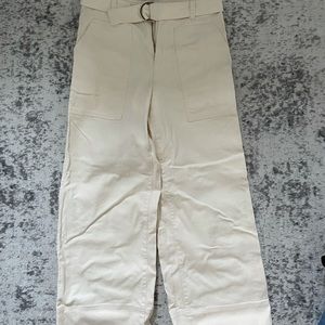 Cream wide leg Madewell pants